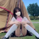 【パ♡チラ】学校キャンプで制服JKの禁断のエリアが丸見えに//